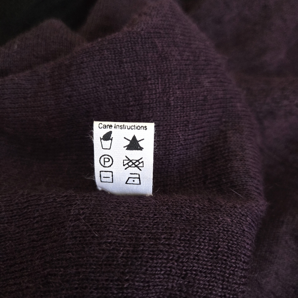 Simply Natural Fantasia Alpaca Blend Open Front Cardigan Shawl Collar Embroidery - Picture 11 of 12
